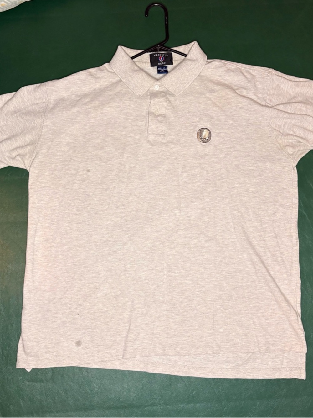 Vintage 90’s Grateful Dead steal your face embroidered skull polo USA made